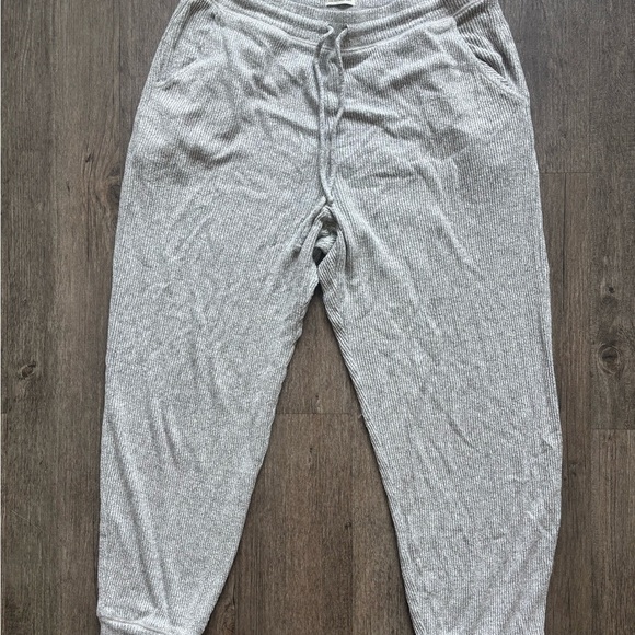 American Eagle Outfitters Gray Ribbed Joggers - Picture 2 of 6